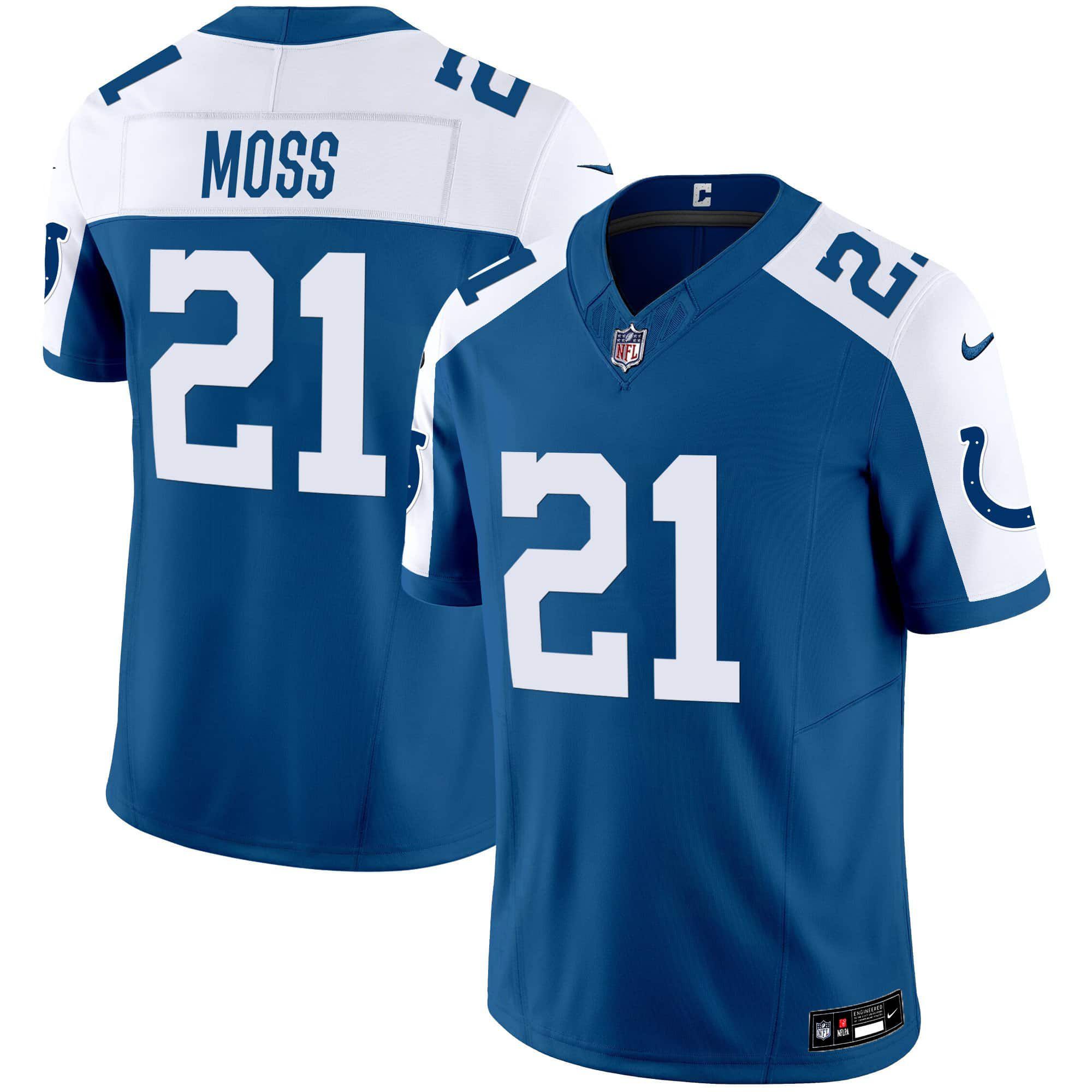 Men Indianapolis Colts #21 Moss Blue 2024 Nike Vapor Limited NFL Jersey